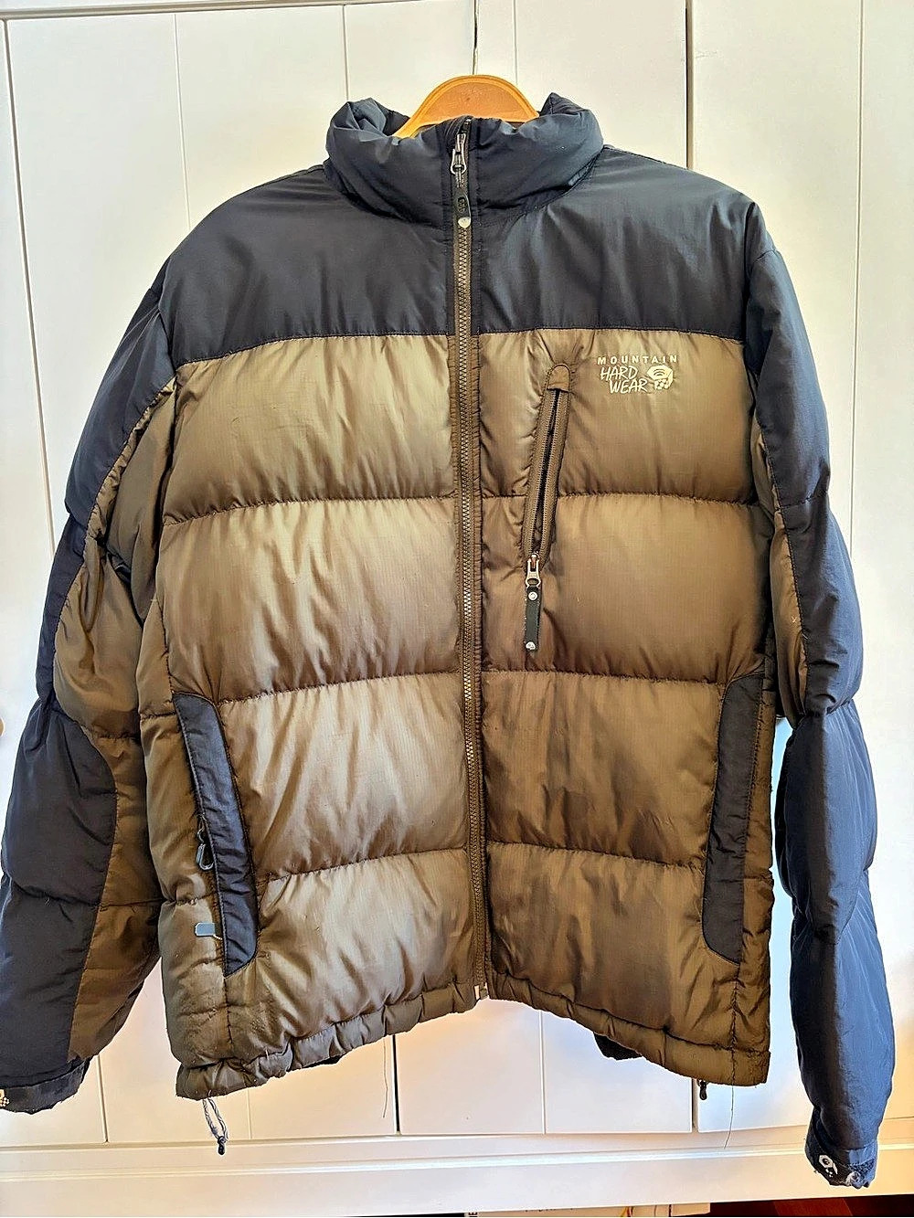 Mountain Hardwear Sub Zero Down Jacket Khaki Green & Black XL